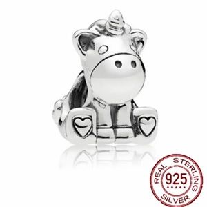 NWOT Bruno The Unicorn Bead Charm Sterling Silver 925
